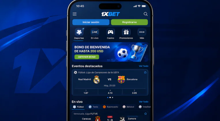 La aplicación de 1xBet