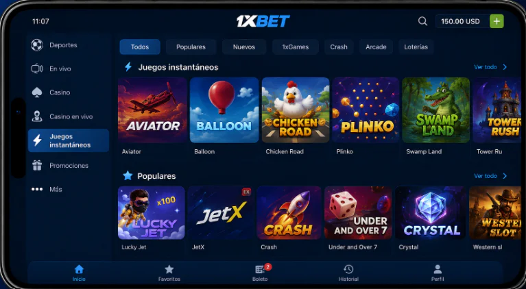 Aplicación de 1xBet Casino