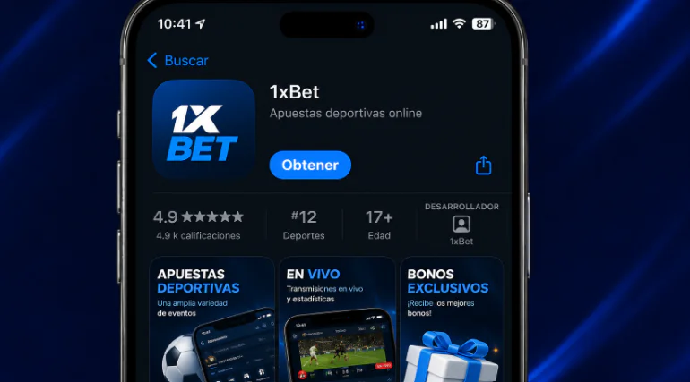 Proceso de descarga 1xBet en Apple